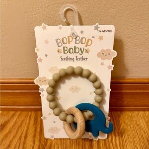Bop Bop Baby Soothing Teether - Beige and Blue
